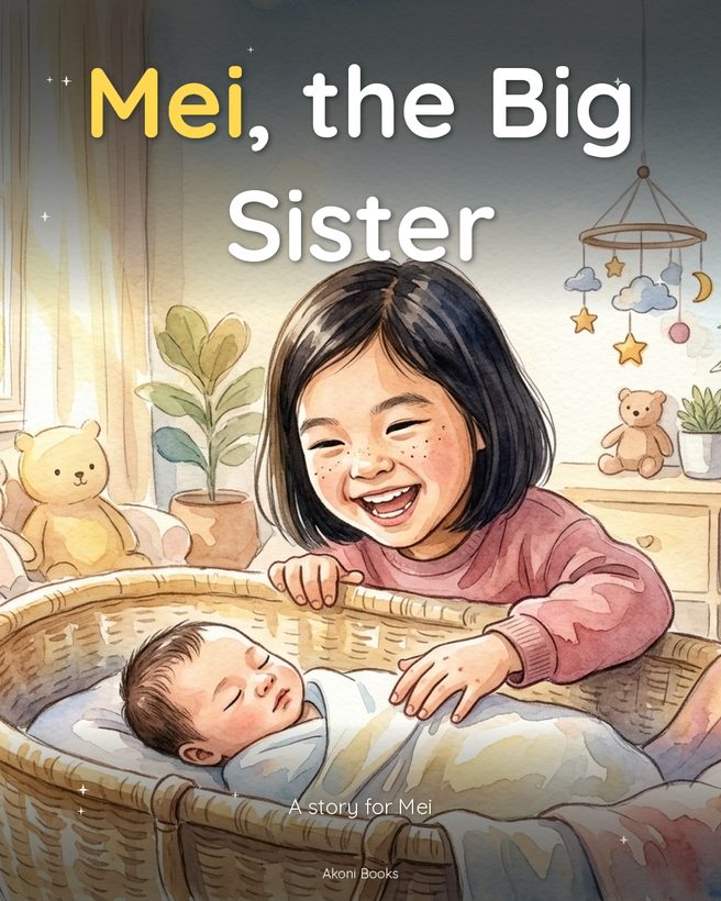 A welcome storybook illustrated for a new baby