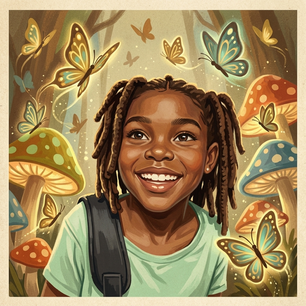 Retro Golden Book style